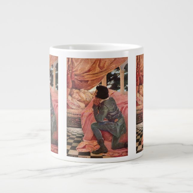Vintages Schlafen Schönheit von Jessie Willcox Smi Jumbo-Tasse (Vorderseite)