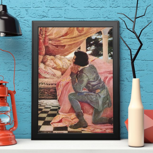 Vintages Schlafen Schönheit von Jessie Willcox Smi Poster (Von Creator hochgeladen)