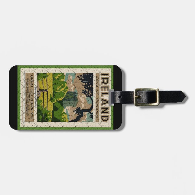 Vintages Schloss Blarney Gepäckanhänger (Vorderseite horizontal)