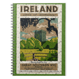 Vintages Schloss Blarney Notizblock