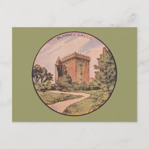 Vintages Schloss Blarney Postkarte