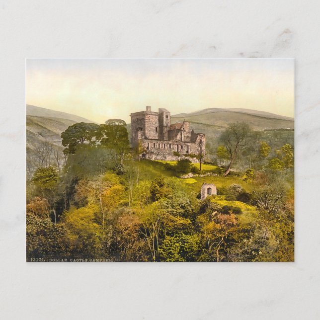 Vintages Schloss Campbell Schottland Postkarte (Vorderseite)