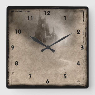 Vintages Schloss Steampunk Goth Wall Uhr