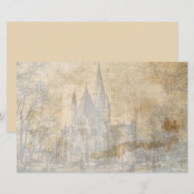 Vintages Schlosspapier (Vorne/Hinten)