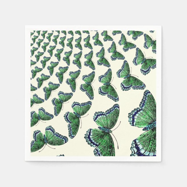 Vintages Schmetterlingsmuster Perfekt für Dekoupag Serviette (Vorderseite)