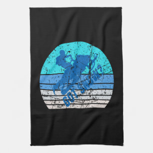 Vintages Schneemobil Geschirrtuch