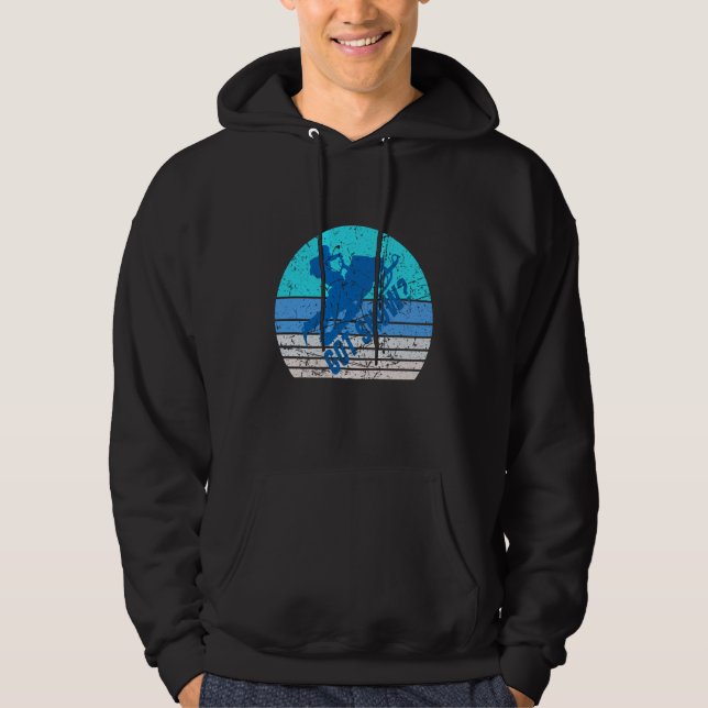 Vintages Schneemobil Hoodie (Vorderseite)