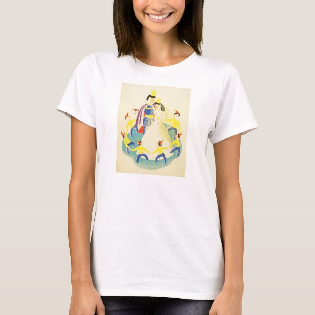 Vintages Schneeweiß und Sieben Zwerge Poster T-Shirt (Vorderseite)