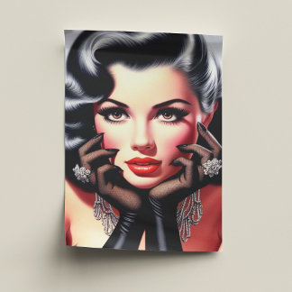 Vintages schönes Girl-Portrait Seidenpapier