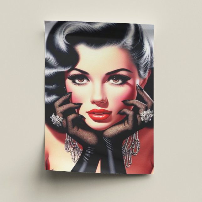 Vintages schönes Girl-Portrait Seidenpapier (Von Creator hochgeladen)