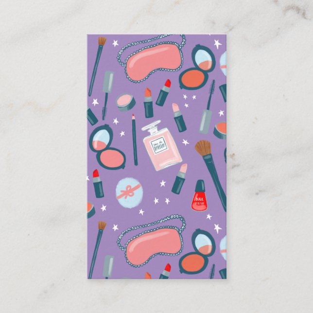 Vintages Schönheitscreme Künstlerlicht lila Visitenkarte (Vorderseite)