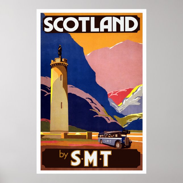 Vintages schottisches Reiseplakat Poster (Vorne)