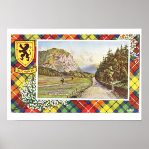 Vintages Schottland, Buchanan, Durchlauf von Poster
