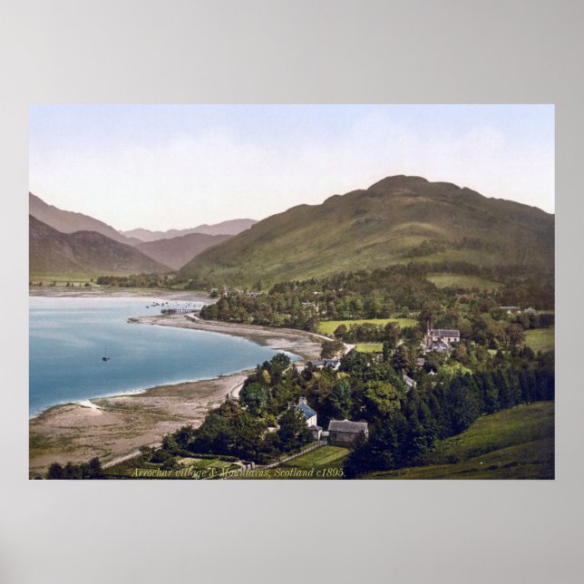 Vintages Schottland Großbritannien, Aarochar-Alpen Poster (Vorne)