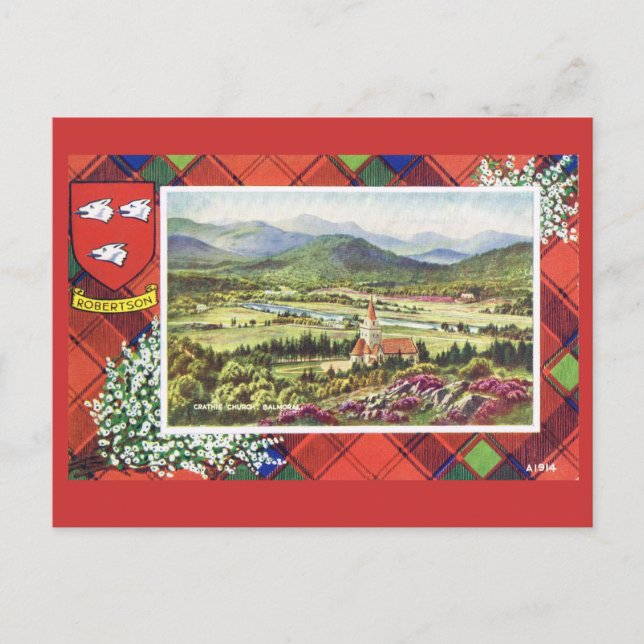 Vintages Schottland, Robertson, Balmoral Postkarte (Vorderseite)