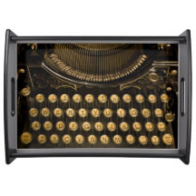 Vintages Schreibmaschinen-Serviertablett-Nr. 4