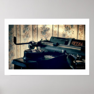 Vintages Schreibmaschinenposter Poster