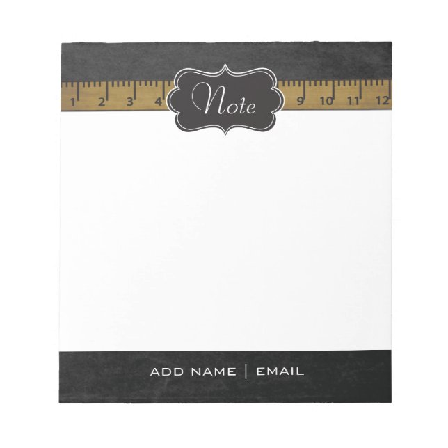 Vintages Schuldesign Notizblock (Vorderseite)