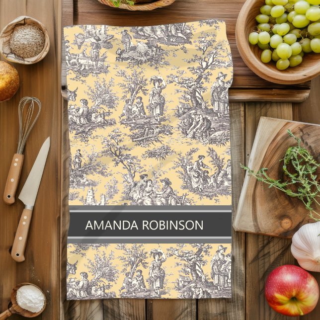 Vintages, schwarz-gelbes Tuch (Von Creator hochgeladen)