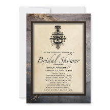 Vintages Schwarz-Gold-Marmor Kronleuchter-Brautpar