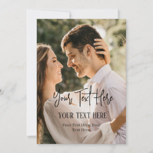 Vintages Schwarz-Weiß-Foto mit Skripttext Ankündigung