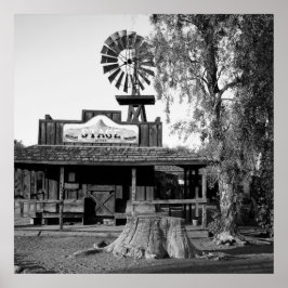Vintages Schwarz-Weiß-Foto Poster