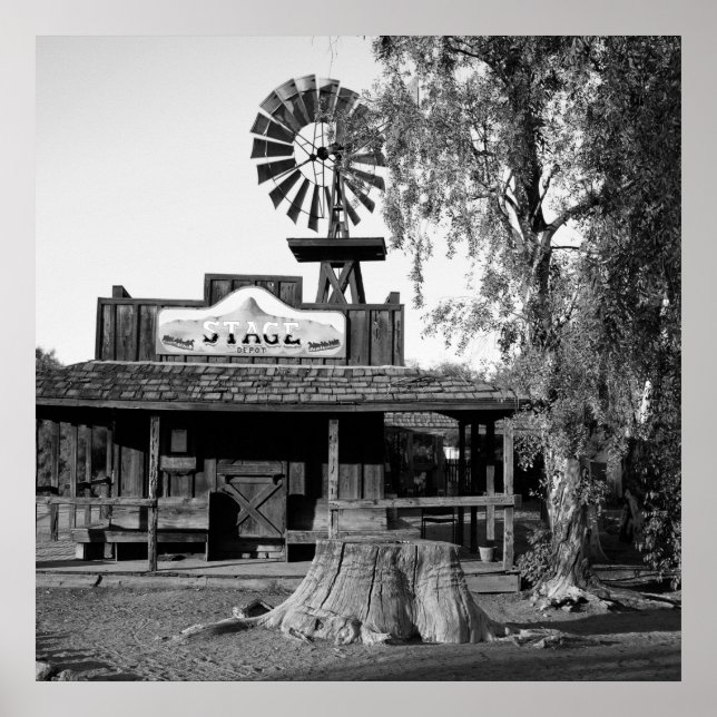 Vintages Schwarz-Weiß-Foto Poster (Vorne)