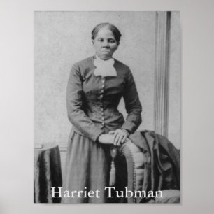 Vintages Schwarz-Weiß-Foto von Harriet Tubman Poster