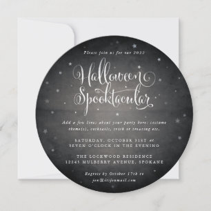 Vintages Schwarzes Halloween Spooktacular Einladung