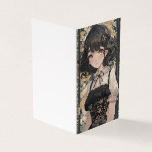 Vintages Schwarzes Kleid Anime Couture LBD Blank