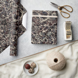 Vintages schwarzes Marmorpapier Geschenkpapier