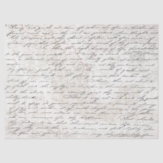 Vintages Schwarzes Skript Antike Letter Decoupage Seidenpapier