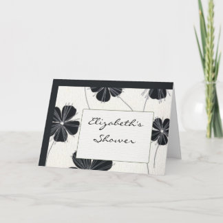 Vintages Schwarzweiß-Brautparty laden ein Einladung