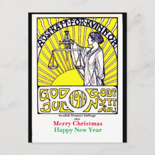 Vintages schwedisches Weihnachtsbegehren Postkarte