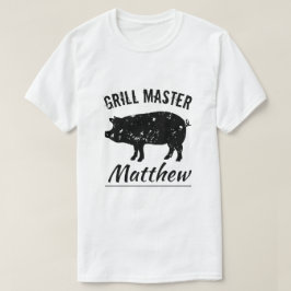 Vintages Schweinelogo GRILLEN t Shirt für Grillmei