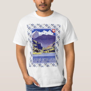Vintages Schweizer Bahnplakat Luzern Interlaken T-Shirt