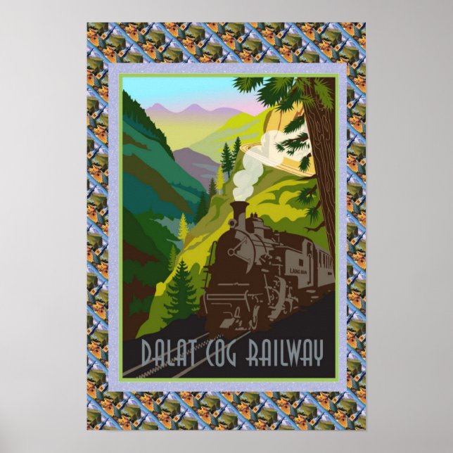 Vintages Schweizer Poster Dalat Cog Bahn (Vorne)