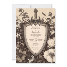 Vintages Schwert und Schild im Mittelalter