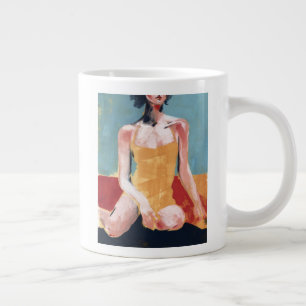 Vintages Schwimmen - Gelber Badeanzug Jumbo-Tasse