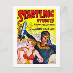 Vintages Sci-Fi-Comic - Kinder der Sonne Postkarte