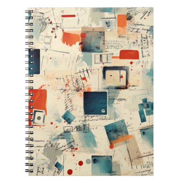 Vintages Scrapbook-Muster (3) Notizblock (Vorderseite)
