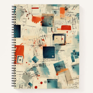 Vintages Scrapbook-Muster (3) Notizbuch