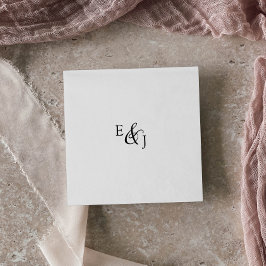 Vintages Script Monogram Wedding Napkins Serviette