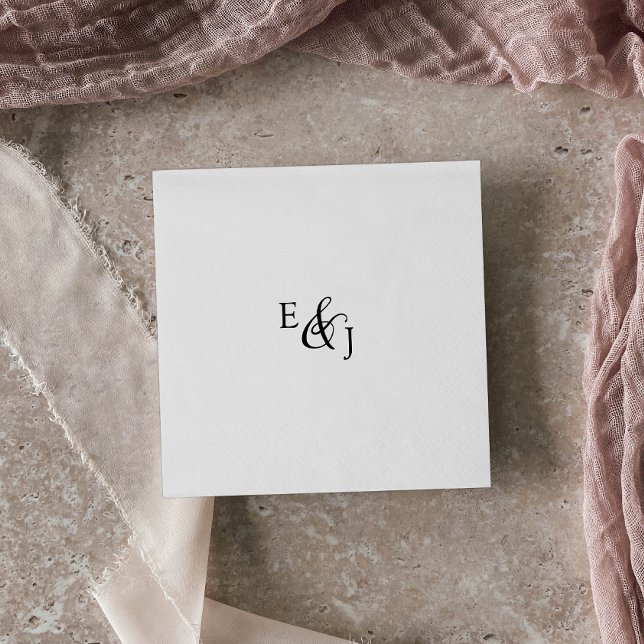Vintages Script Monogram Wedding Napkins Serviette (Von Creator hochgeladen)