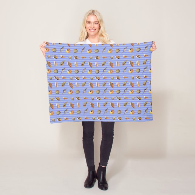Vintages Seashell Muster Fleece Blanket (Beispiel)