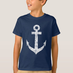 Vintages Seebootsankert-shirt für Kinder T-Shirt