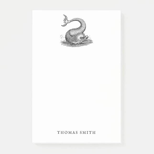 Vintages Seemannsboot Persönlich Post-it Klebezettel (Vorderseite)