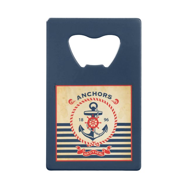 Vintages Seeplakat Geldbeutel Flaschenöffner (Vorderseite)