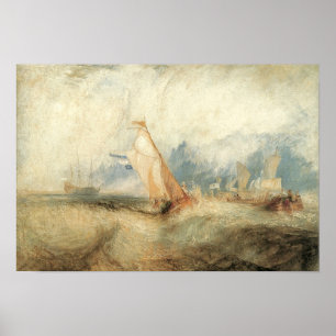 Vintages Seeschiff Seascape von Joseph Turner Poster