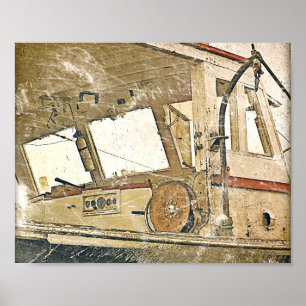 Vintages Seeschiffahrzeug Poster